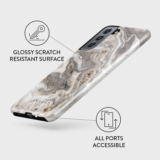 Snowstorm - Grey Marble Samsung Galaxy S21 Case 7