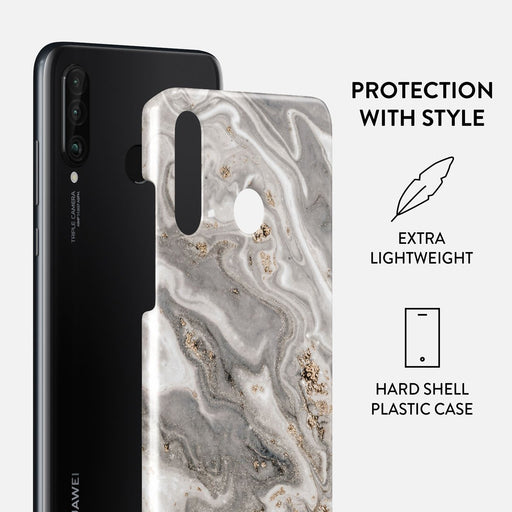 Snowstorm - Grey Marble Huawei P30 Lite Case 2