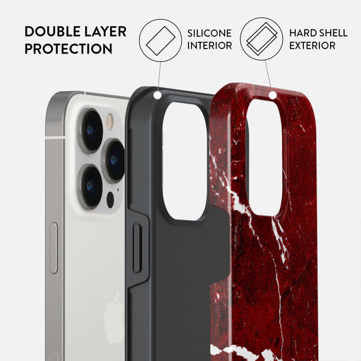 Iconic Red Ruby - Marble iPhone 13 Pro Max Case 6