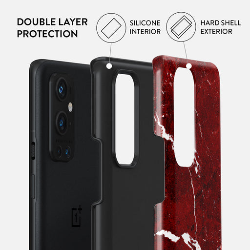 Iconic Red Ruby - Marble OnePlus 9 Pro Case 2