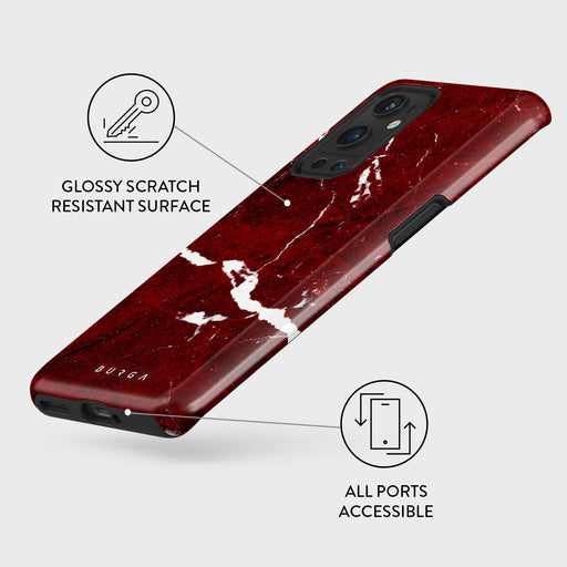 Iconic Red Ruby - Marble OnePlus 9 Pro Case 3
