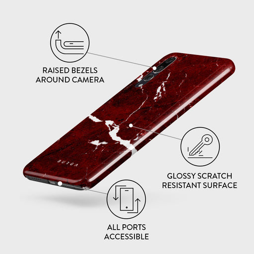 Iconic Red Ruby - Marble Huawei P20 Case 3