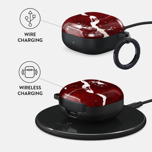 Iconic Red Ruby - Marble Samsung Galaxy Buds Pro Case 3