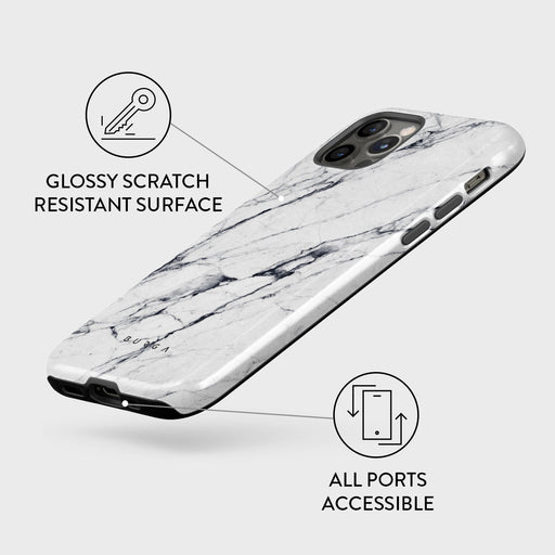 Satin White - Marble iPhone 12 Pro Case 7