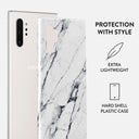 Satin White - Marble Samsung Galaxy Note 10 Plus Case 2