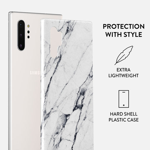 Satin White - Marble Samsung Galaxy Note 10 Plus Case 2