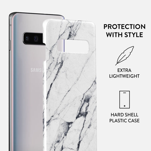 Satin White - Marble Samsung Galaxy S10 Plus Case 2