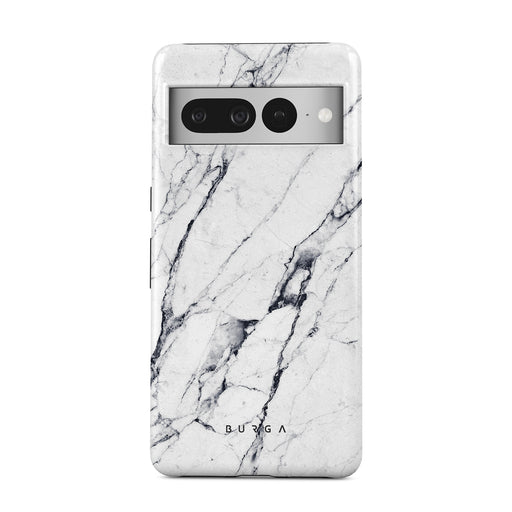 Satin White - Marble Google Pixel 7 Pro Case | BURGA