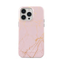 Peachy Gold - Pink Marble iPhone 14 Pro Case 5