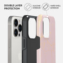 Peachy Gold - Pink Marble iPhone 14 Pro Case 6