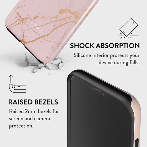 Peachy Gold - Pink Marble iPhone 12 Case