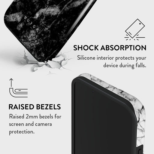 Fatal Contradiction - Black & White Marble iPhone 14 Case 8