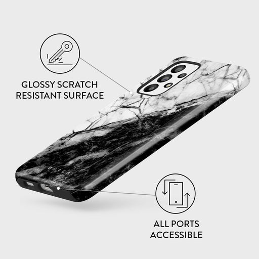 Fatal Contradiction - Black & White Marble Samsung Galaxy A53 Case 3