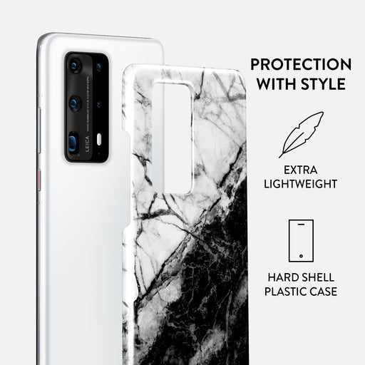 Fatal Contradiction - Black & White Marble Huawei P40 Pro Plus Case 2
