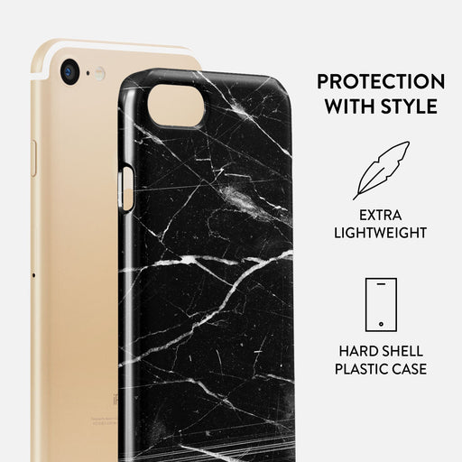 Noir Origin - Black Marble iPhone SE (2020) Case 2