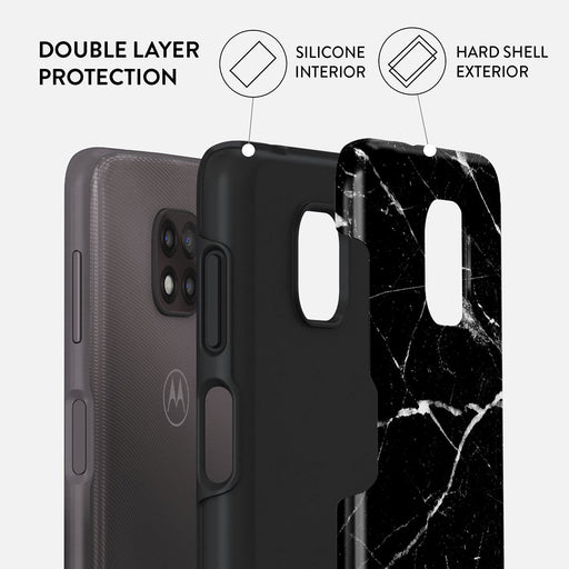 Noir Origin - Black Marble Motorola Moto G Power 2021 Case 2