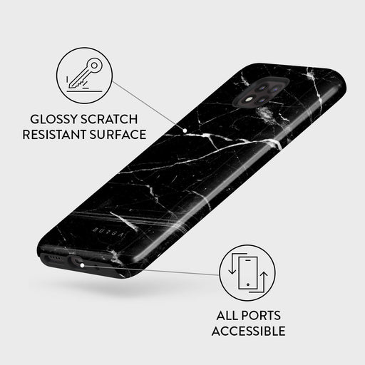 Noir Origin - Black Marble Motorola Moto G Power 2021 Case 3