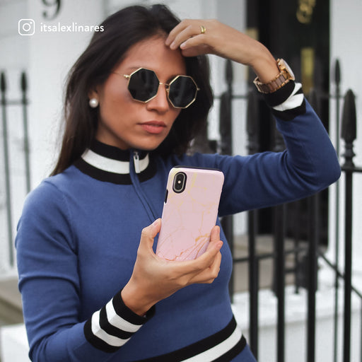 Peachy Gold - Pink Marble OnePlus 8 Case 5