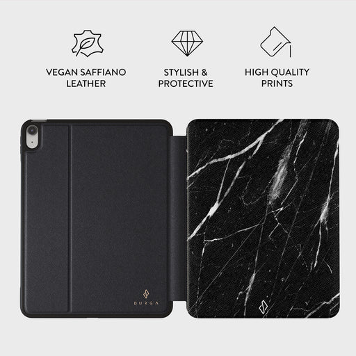 Noir Origin - Black Marble iPad 10.9 (A16/10th Gen) Case 3