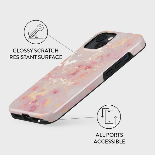 Golden Coral Pink iPhone 13 Case BURGA