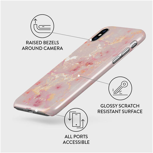 Golden Coral - Pink iPhone X / XS Case 3