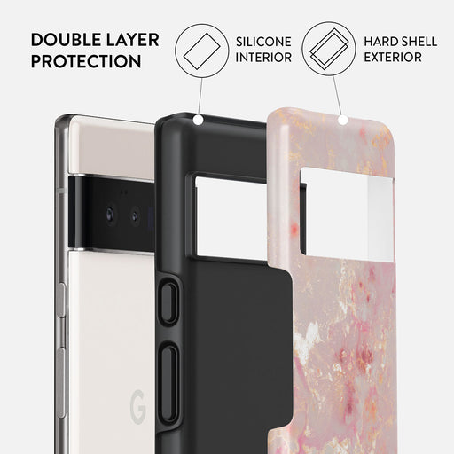 Golden Coral - Pink Google Pixel 6 Pro Case 2