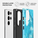 Ocean Waves - Blue Samsung Galaxy S22 Ultra Case 6