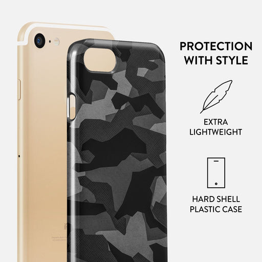 Night Black Camouflage - iPhone SE (2020) Case 2