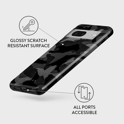 Night Black Camouflage - Google Pixel 7a Case 3