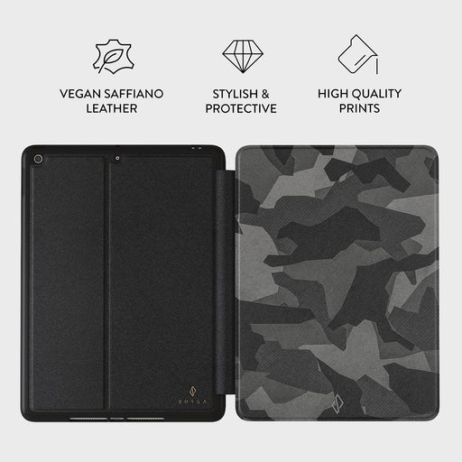 Night Black Camouflage - iPad 10.2 (9th/8th/7th Gen) Case 3