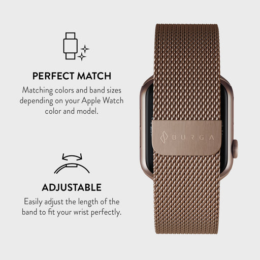 Luxury Metal Designer Band for Apple Watch | Infinity Loops, Gold / 49