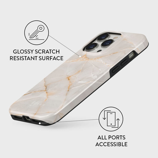 Vanilla Sand Marble iPhone 14 Pro Case BURGA