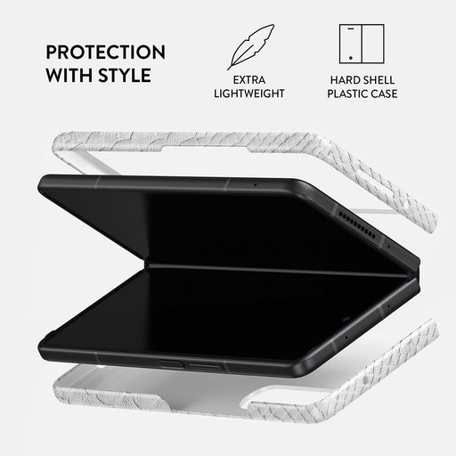 Glacial Desert - White Snakeskin Samsung Galaxy Z Fold 3 Case 2