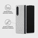 Glacial Desert - White Snakeskin Samsung Galaxy Z Fold 3 Case 3