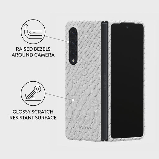 Glacial Desert - White Snakeskin Samsung Galaxy Z Fold 3 Case 3