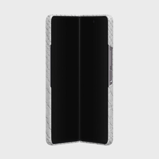 Glacial Desert - White Snakeskin Samsung Galaxy Z Fold 3 Case 5