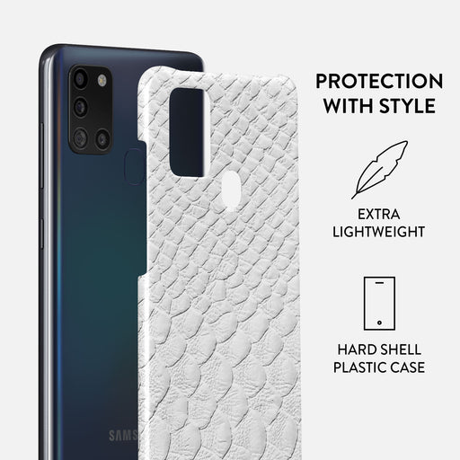 Glacial Desert - White Snakeskin Samsung Galaxy A21s 4G Case 2