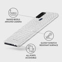 Glacial Desert - White Snakeskin Samsung Galaxy A21s 4G Case 3