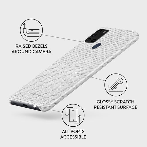 Glacial Desert - White Snakeskin Samsung Galaxy A21s 4G Case 3