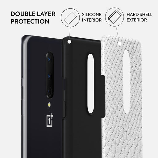 Glacial Desert - White Snakeskin OnePlus 8 Case 2