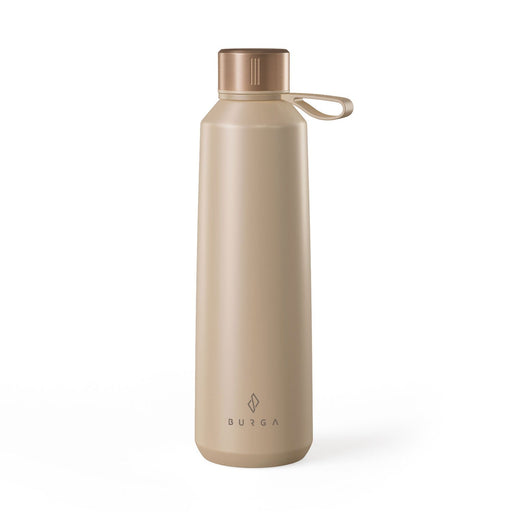 Neutral Colors Insulated Water Bottles - Brown Toned Hexagonal Flowers - 18  Oz Stainless Steel Metal Water Bottle - Reusable for Travel, Camping