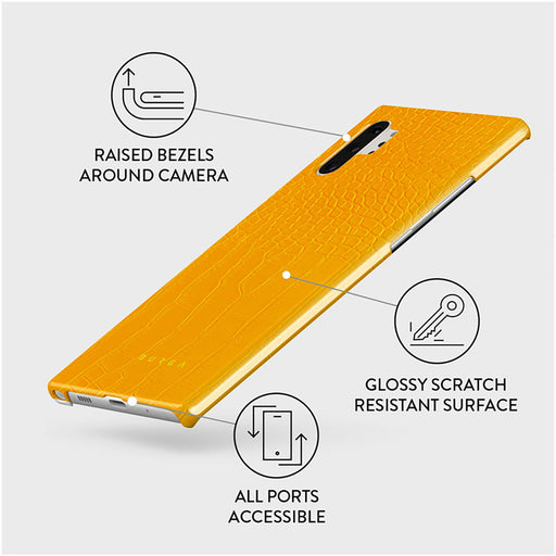 Canary Yellow - Snake Skin Samsung Galaxy Note 10 Plus Case 3