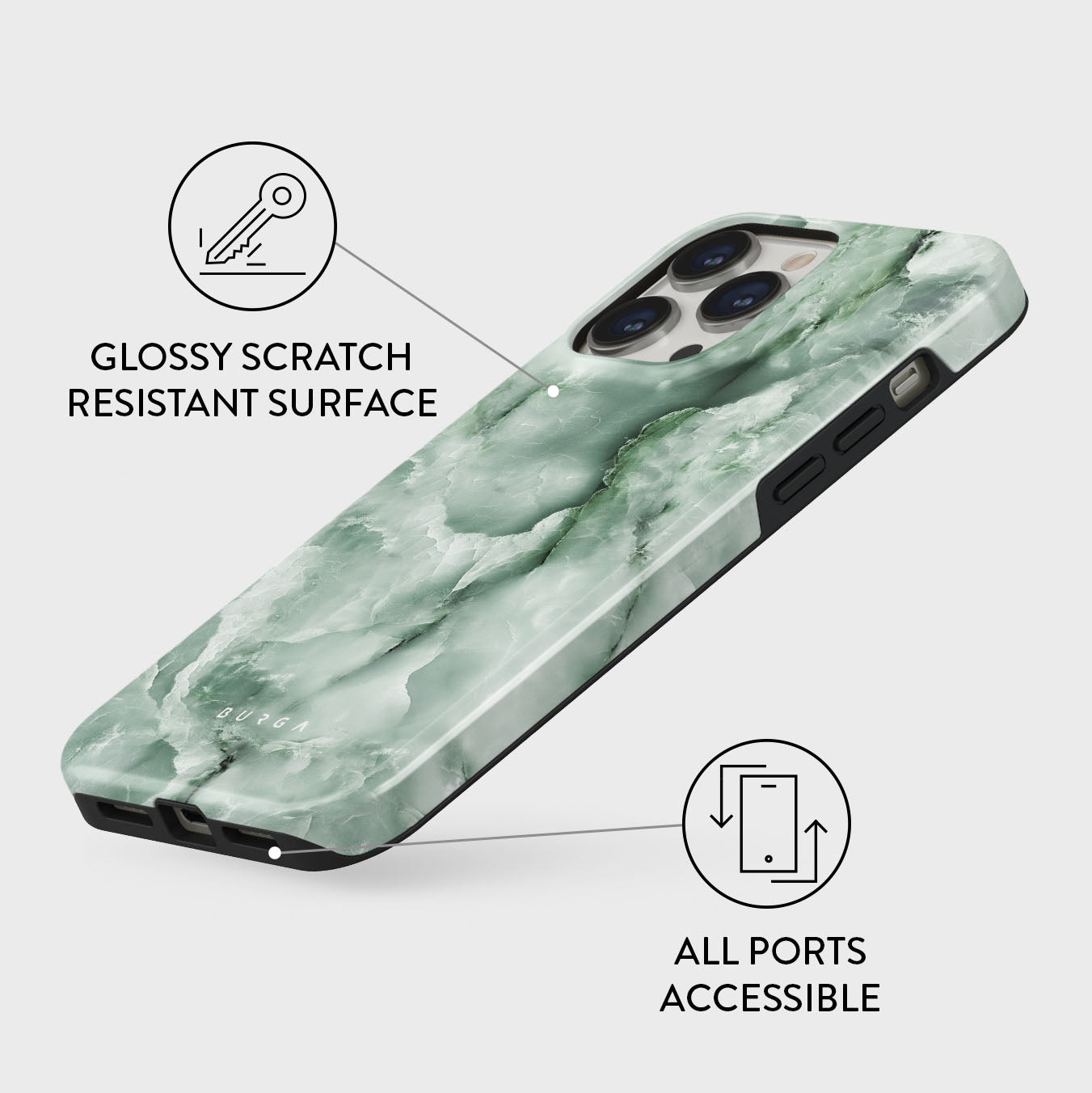 【BURGA】カスタマイズ8文字までOK〇Pistachio☆全種対応 Pistachio Cheesecake - Green iPhone 13 Pro Case | BURGA