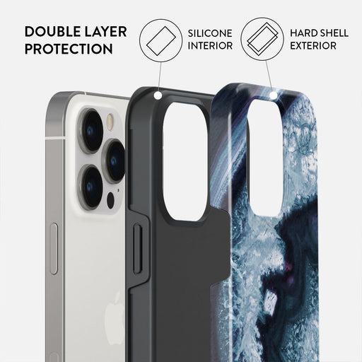 Frozen Lake - Gray Marble iPhone 14 Pro Case