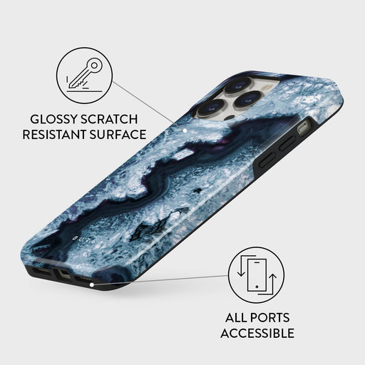 Frozen Lake - Gray Marble iPhone 14 Pro Case